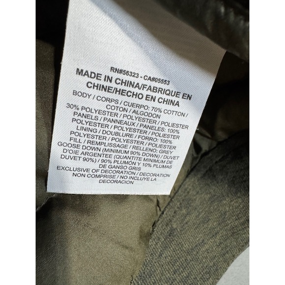 Nike Tech Aeroloft Fleece Puffer Jacket Down Olive Green Full Zip Womens Size L‎ - Picture 5 of 7